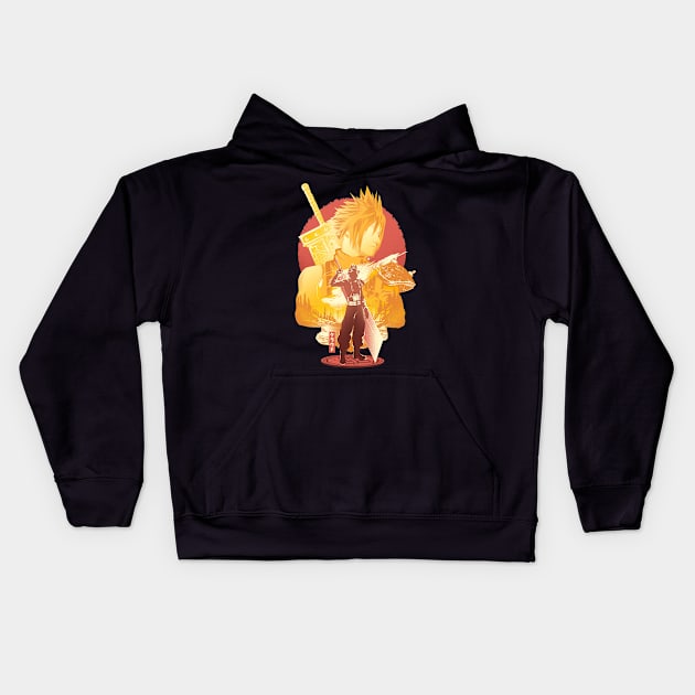 Mercenary Soldier Cloud Kids Hoodie by plonkbeast